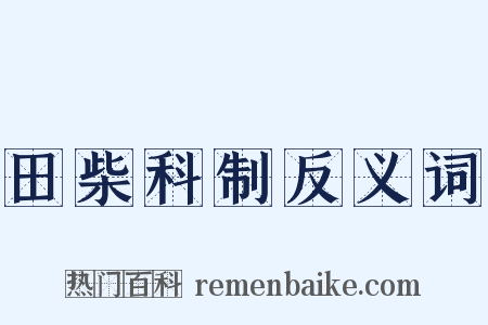 田柴科制反义词是什么意思的图片